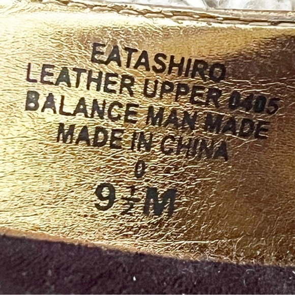 Enzo Angiolini Black Suede Leather Slingback Heels Sz 9.5 Pump Gold Metallic Bow - Picture 10 of 10